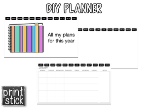 DIY Editable Digital Planner - for Keynote - Print Stick