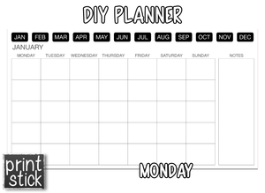 DIY Editable Digital Planner - for Keynote - Print Stick