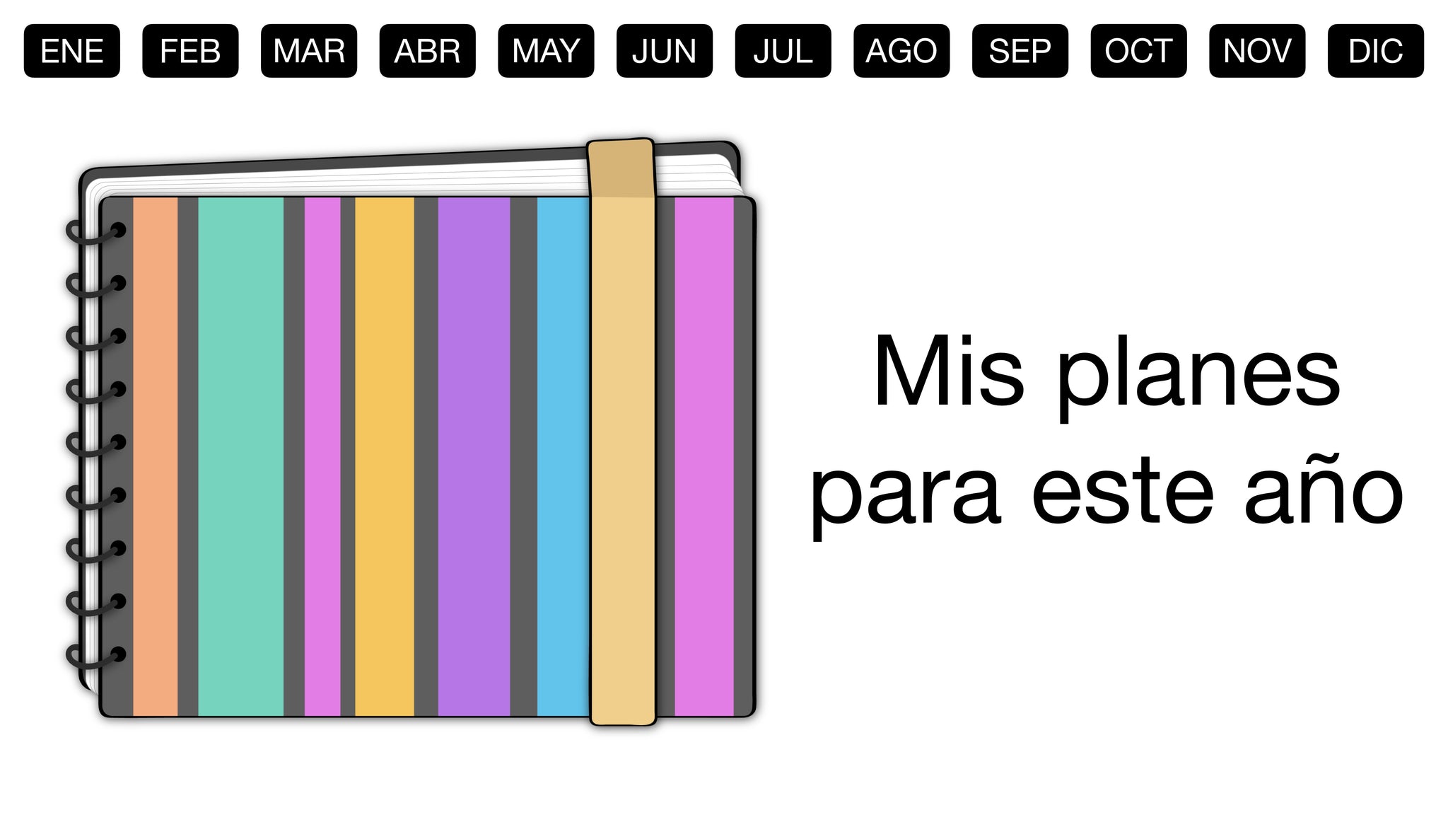 En español: Agenda Digital Editable - Para Keynote - Print Stick