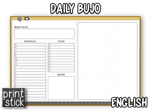 Daily BuJo Planner - Golden - Print Stick