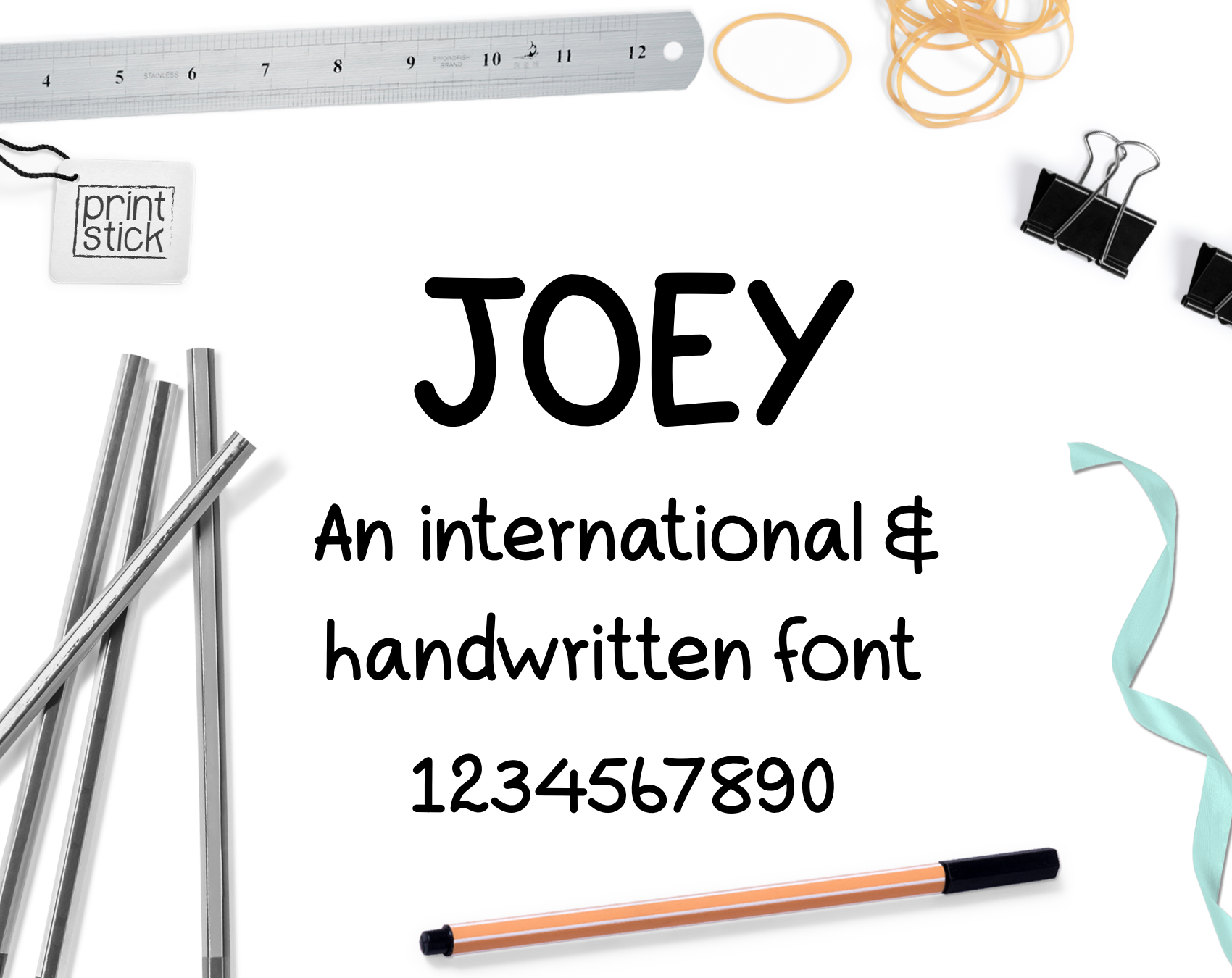 Font: Joey - Print Stick