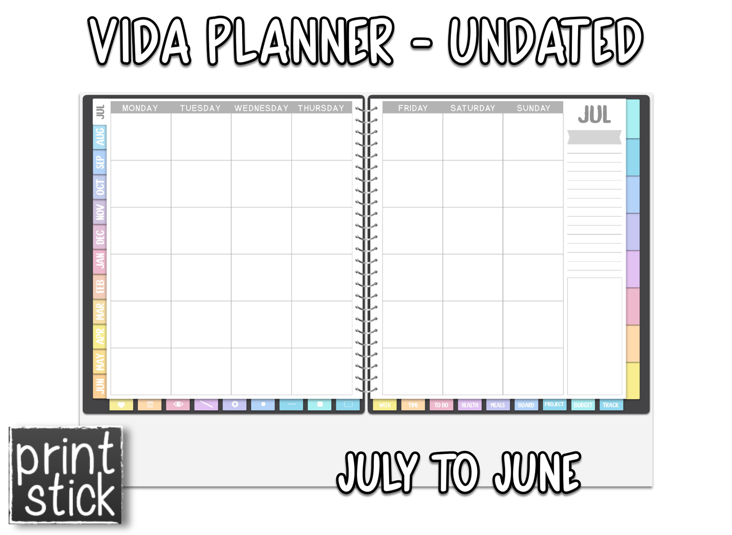 Vida Planner - Undated - Print Stick