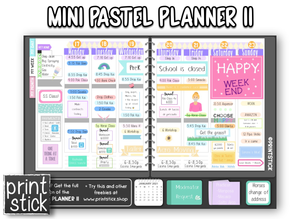 FREE 𝗗𝗶𝗴𝗶𝘁𝗮𝗹 𝗣𝗹𝗮𝗻𝗻𝗲𝗿 - Pastel Planner II mini planner - Print Stick