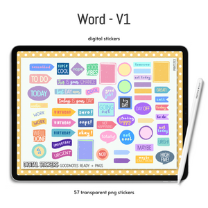 SS Words V1 - Planner Stickers - PrintStick
