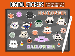 SS- Halloween Triana Tricks or Treats - Digital Planner Stickers - Print Stick