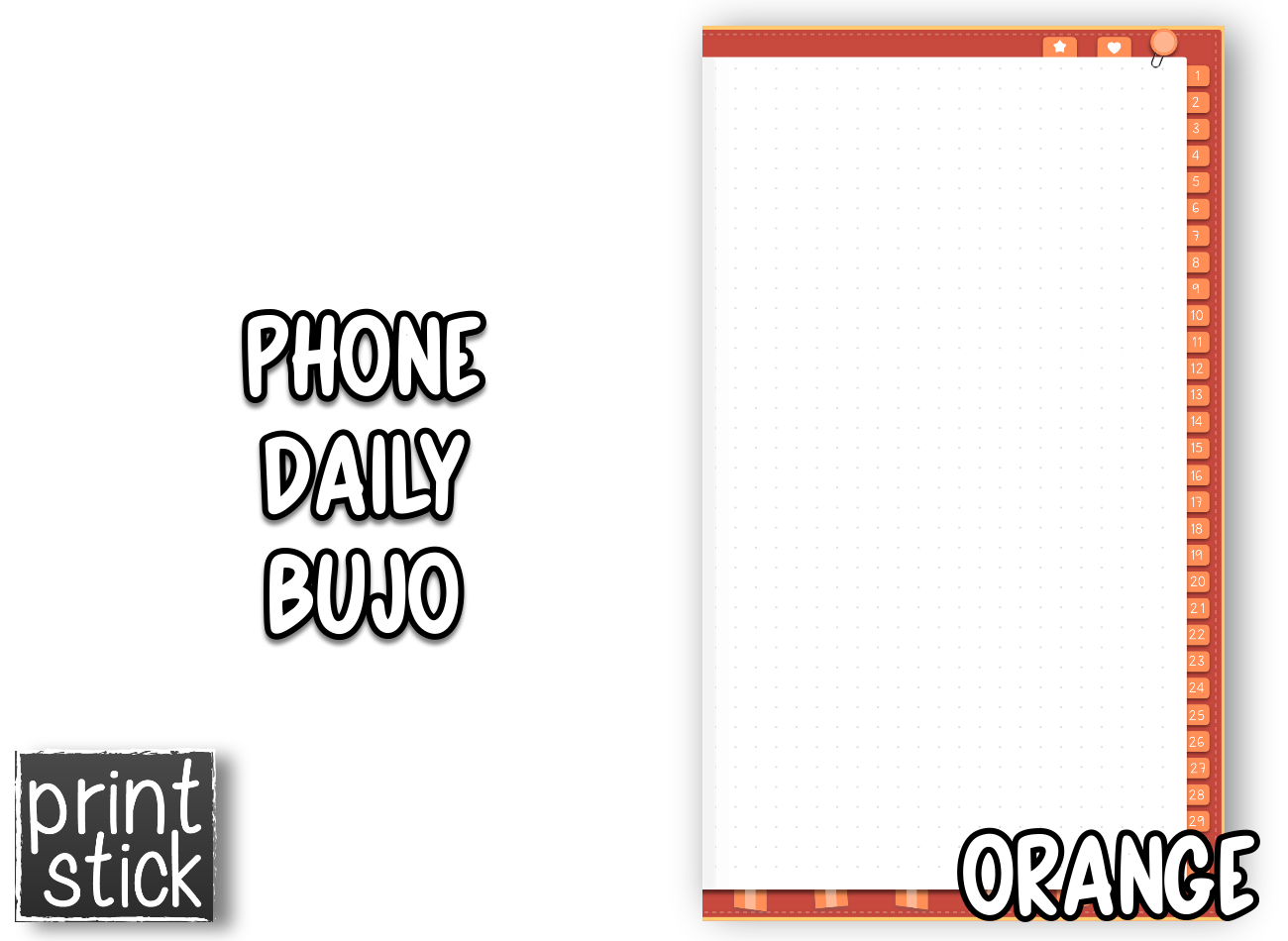 Phone Daily Planner - Print Stick