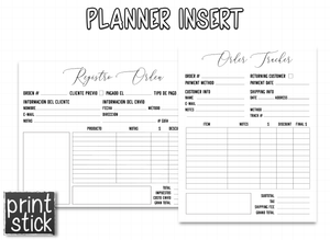 Planner Inserts - 'Black' Style - Print Stick