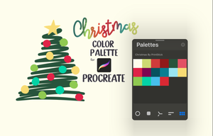 Procreate Add-On: Color Palette - Christmas - Print Stick