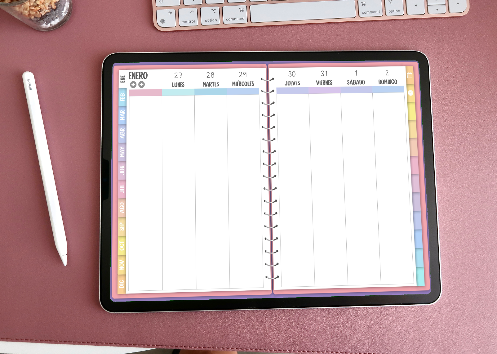 En español: Agenda Pastel Planner - PrintStick