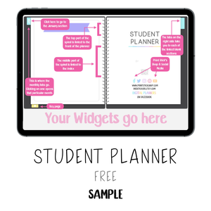 𝘍𝘙𝘌𝘌 𝗗𝗶𝗴𝗶𝘁𝗮𝗹 𝗣𝗹𝗮𝗻𝗻𝗲𝗿 - Student Planner - Print Stick