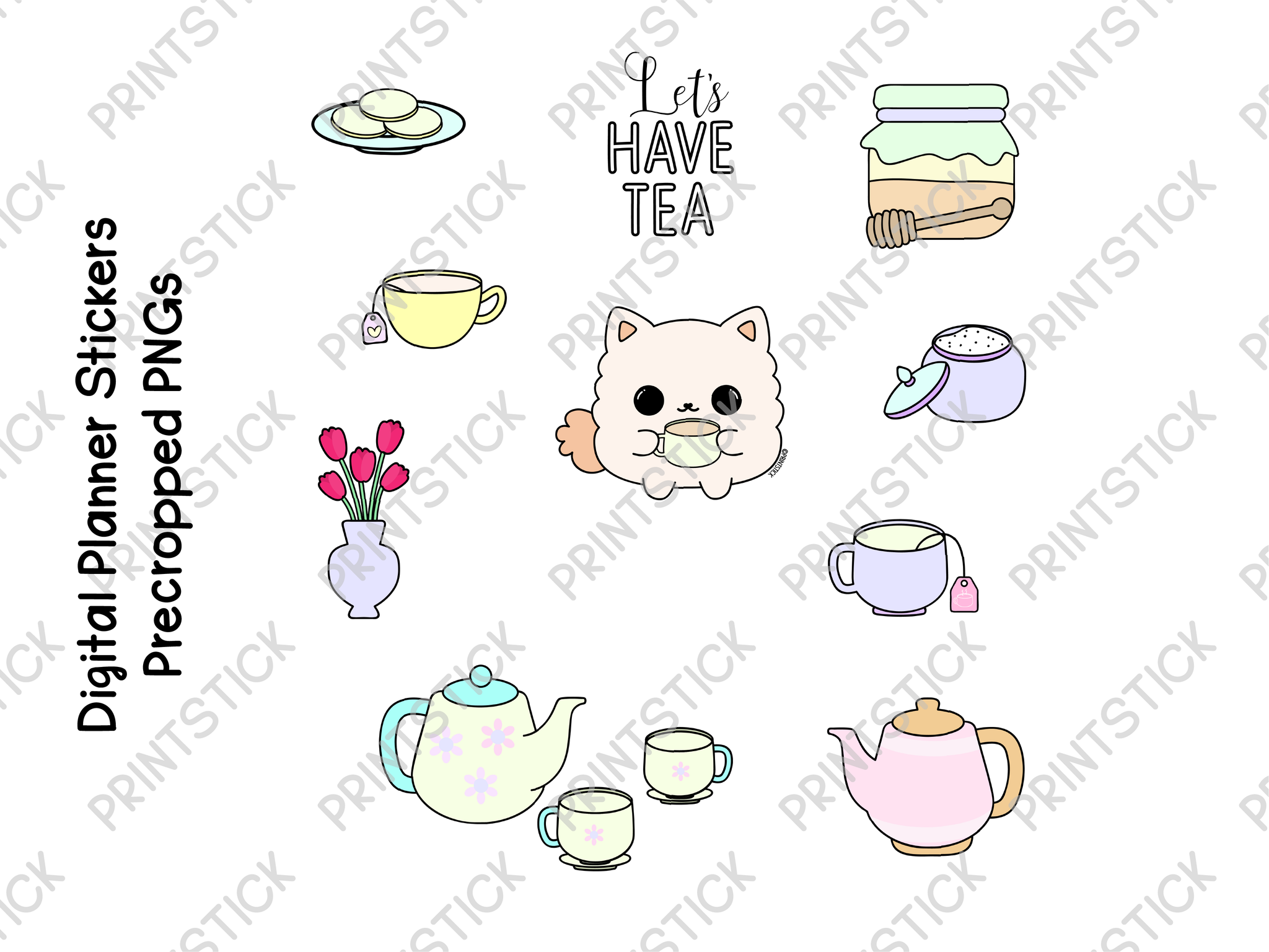 SS - Triana: Let's Have Tea - Stickers - PrintStick
