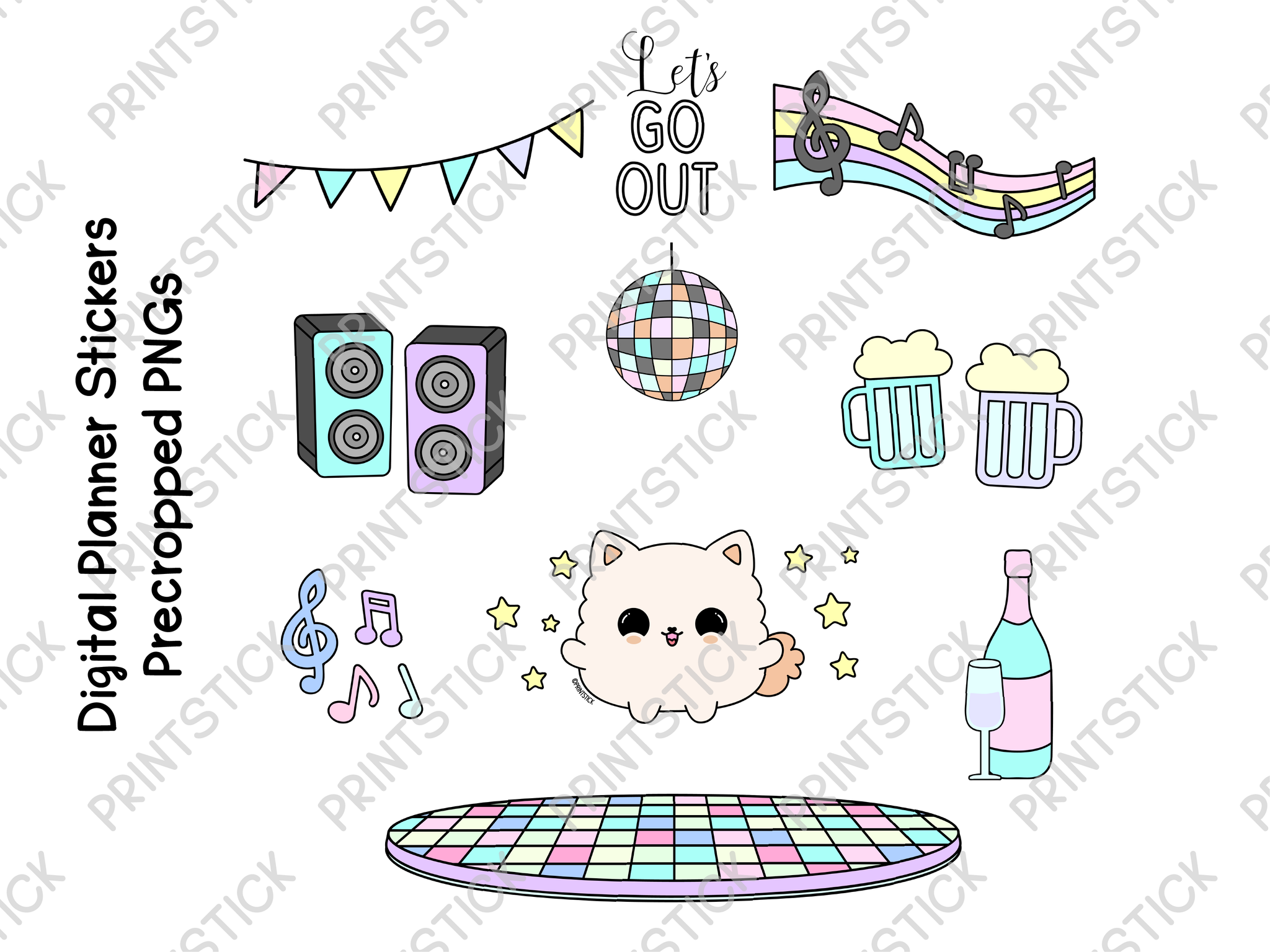 SS - Triana: Let's Go Out - Stickers - PrintStick