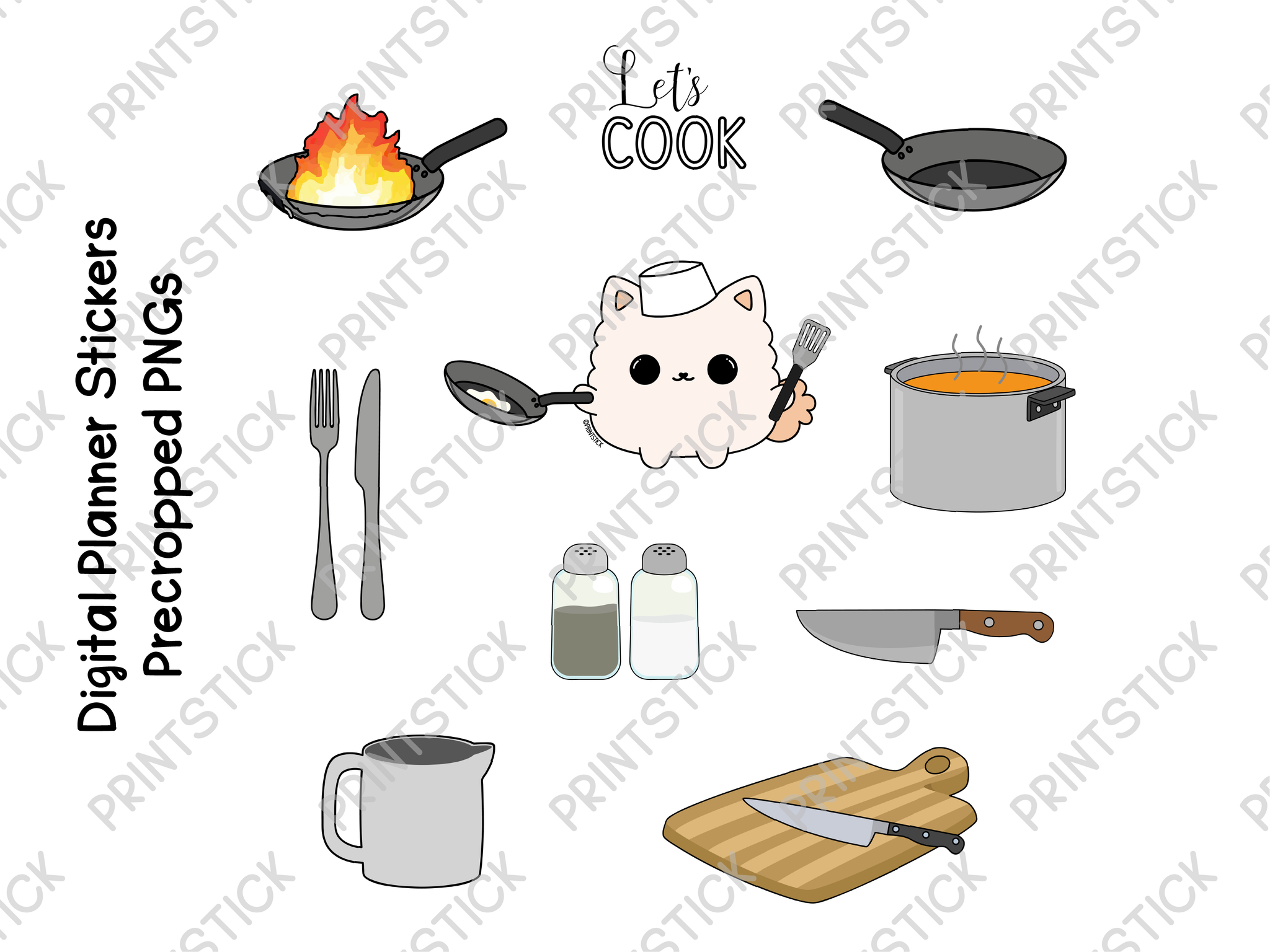 SS - Triana: Let's Cook - Stickers - PrintStick