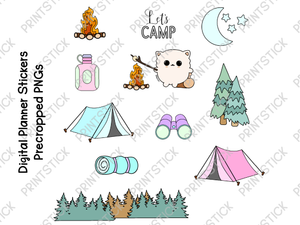 SS - Triana: Let's Camp - Stickers - PrintStick