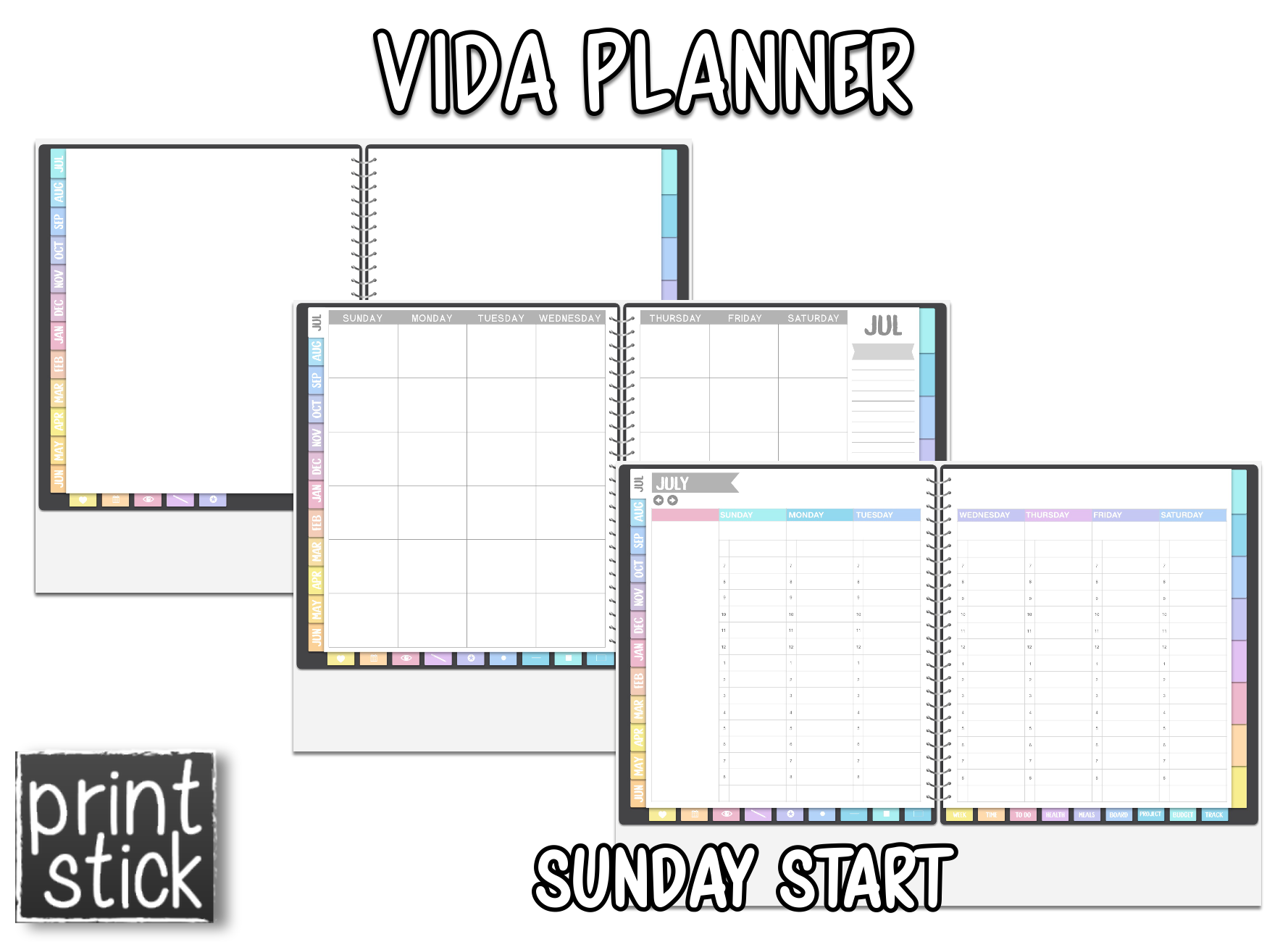 Vida Planner - Undated - Print Stick