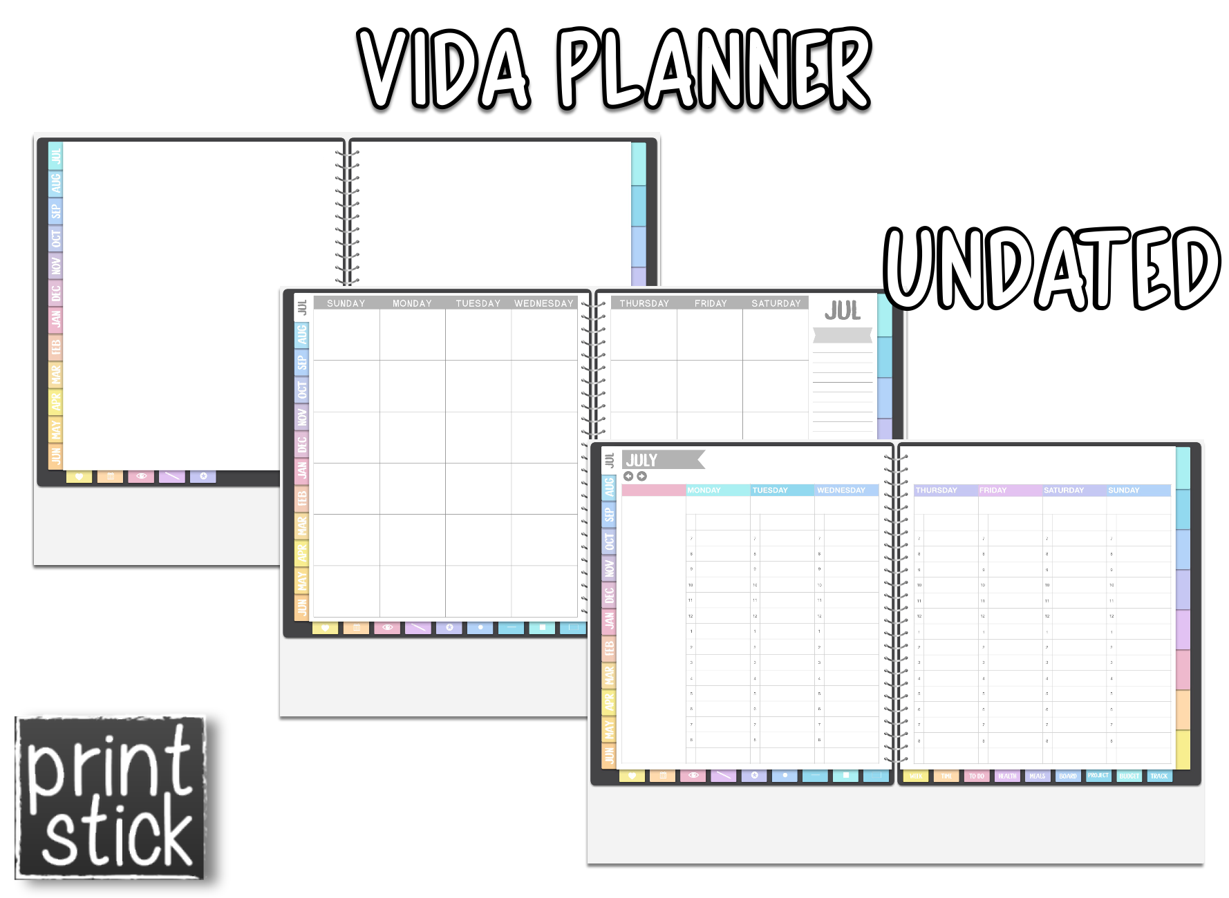 Vida Planner - Undated - Print Stick