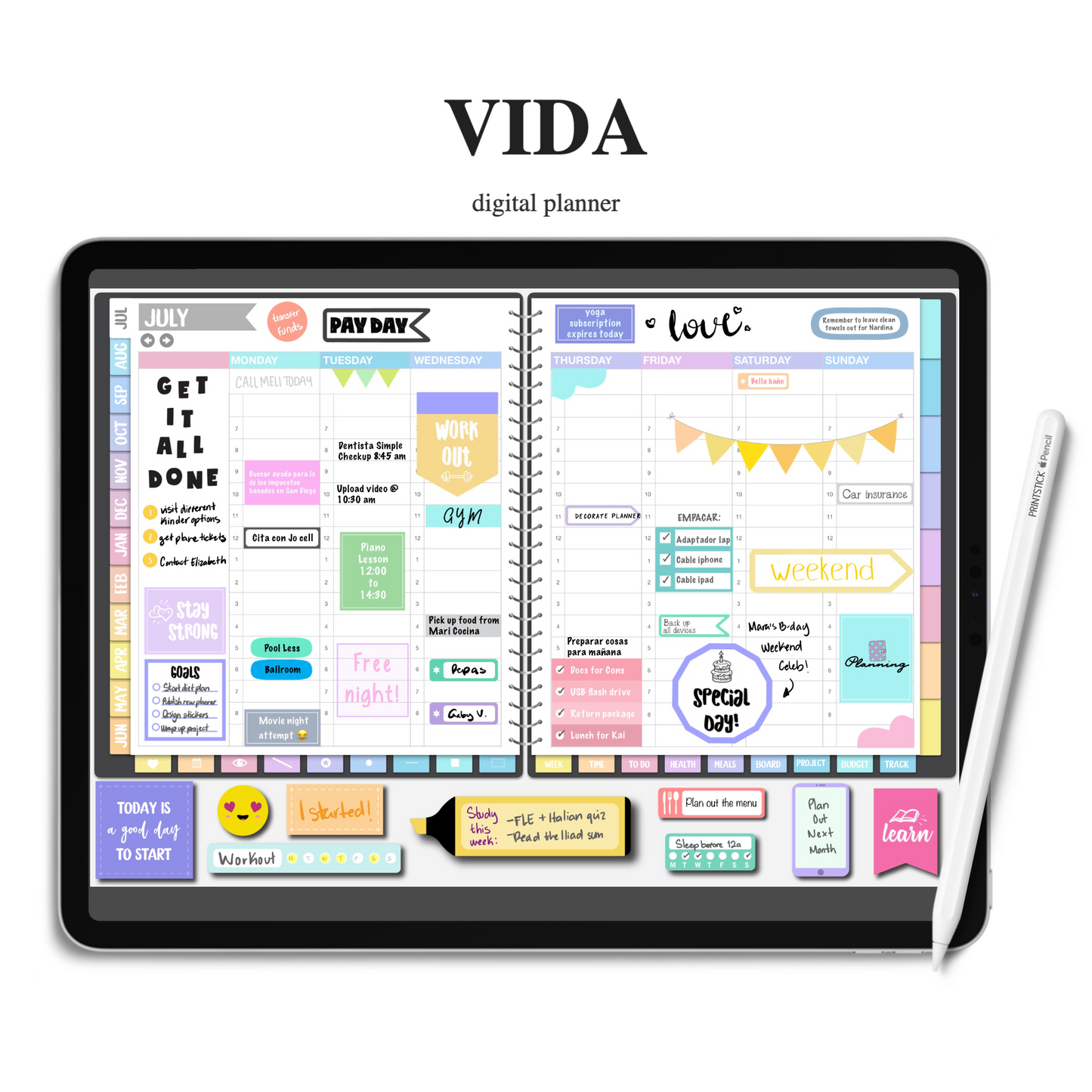 Vida Planner - Undated - PrintStick