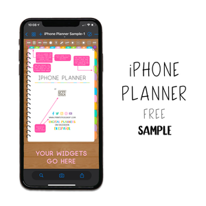 𝘍𝘙𝘌𝘌 𝗦𝗮𝗺𝗽𝗹𝗲 - iPhone Planner - Print Stick