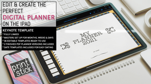 Editable Digital Planner - for Keynote - Print Stick
