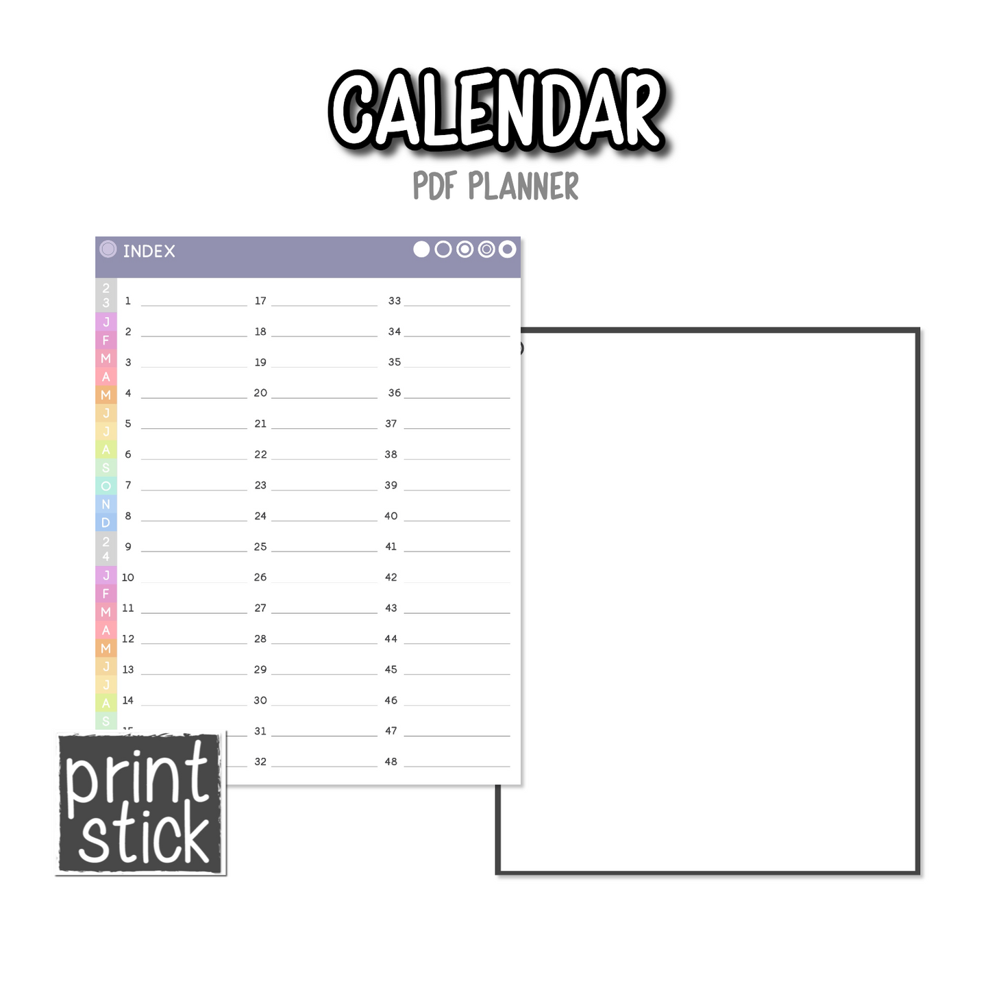 Calendar Planner - PrintStick